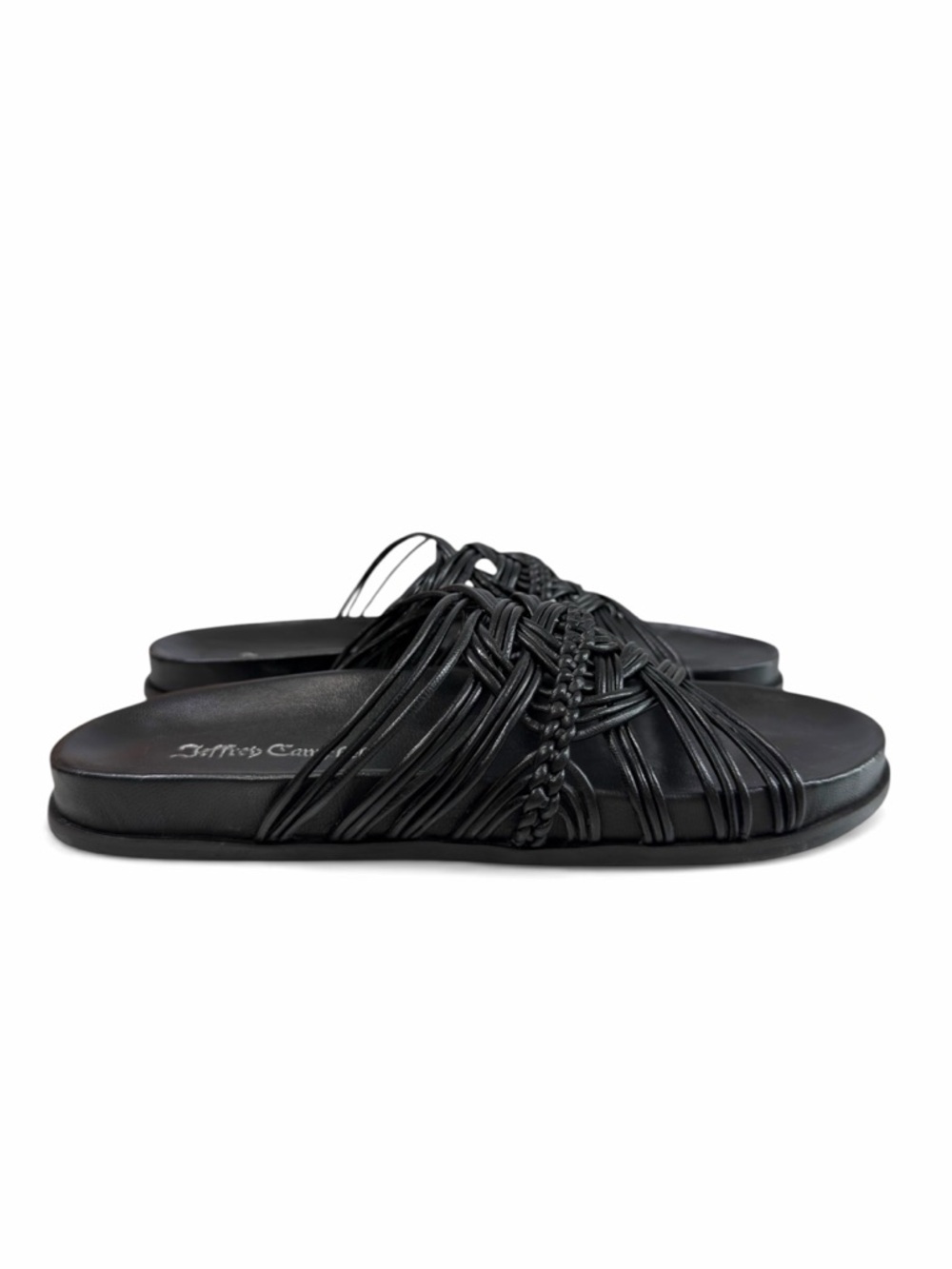 Jeffrey Campbell Intwined Strappy Slide Sandals Black Size 10 - Picture 5 of 16